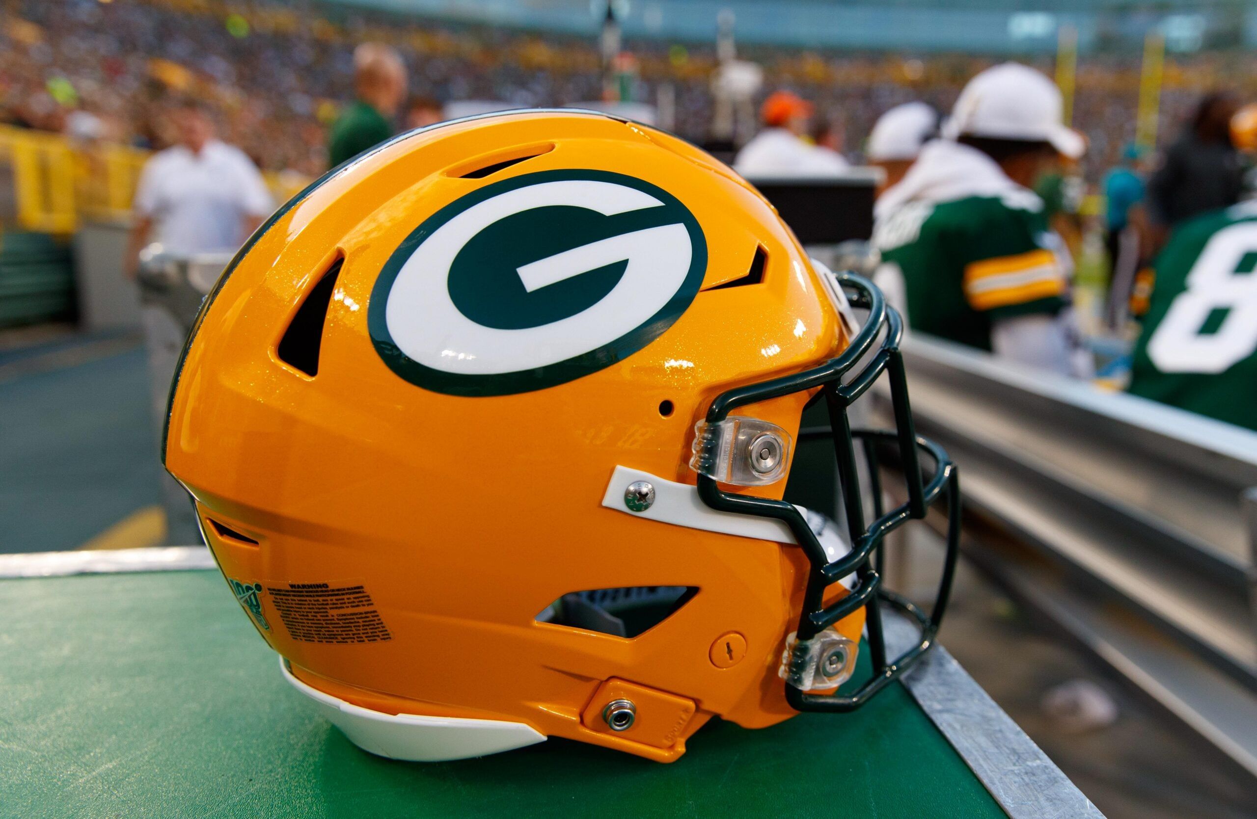 Green Bay Packers helmet during the preseason of 2019